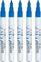 Uni-Paint Oil Based Paint Marker 5 Pens Bundle Set , Multi surface Marking Pen (PX-21) Fine Point Blue Colour...