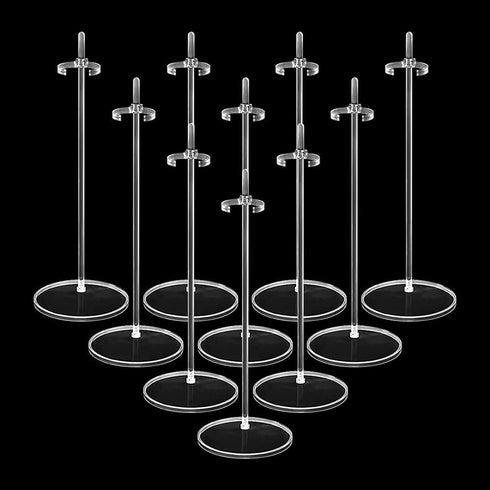 10PCS Acrylic Doll Stand Display Holder, Ideal Doll Display Stand Support with Adjustable Waist Clip for 11 to 13 Inch Tall Dolls...