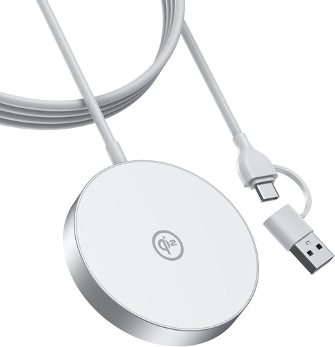 Qi2 Wireless Charger with MagSafe, Magnetic Wireless Charging Pad Compatible with 15W Ultra-Fast for iPhone 15/15 Plus/15 Pro/15 Pro Max/14/13/12 ...