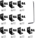 10Sets 2020 Corner Bracket Connectors for 2020 Series 6mm Slot Aluminum Extrusion Profile Accessories(L Black)...