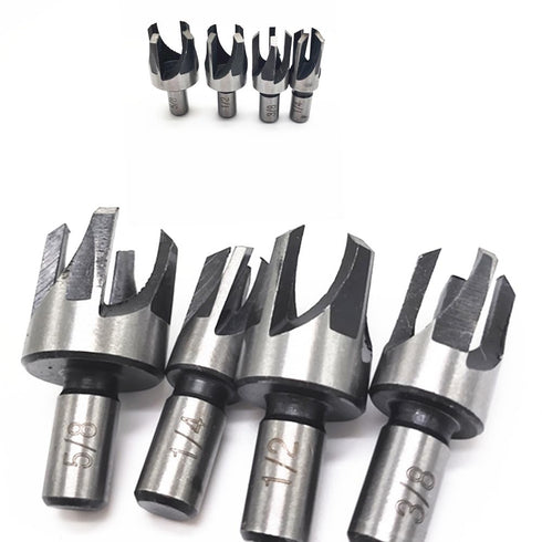 8Pcs Wood Plug Cutter Drill Bit Set, High Carbon Steel Titanium Coated Woodworking Chamfer Drill Bits Straight and Tapered Taper 6mm/ 10mm/ 13mm/ ...