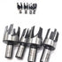 8Pcs Wood Plug Cutter Drill Bit Set, High Carbon Steel Titanium Coated Woodworking Chamfer Drill Bits Straight and Tapered Taper 6mm/ 10mm/ 13mm/ ...