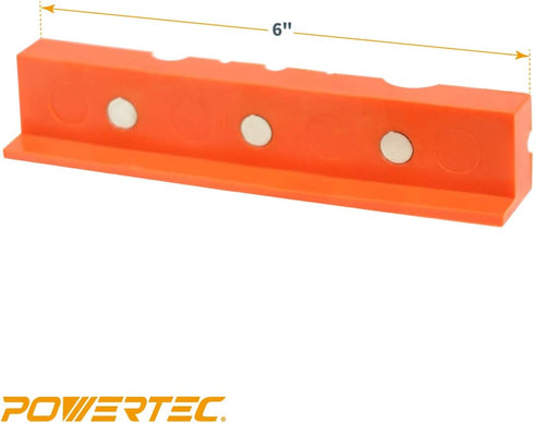 POWERTEC 71107 6" Magnetic Vise Jaw Pads, Soft Vise Jaws for Bench Vise, Milling Vise and Drill Press Vise, Woodworking Vise Tools for Workbench, ...