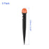 5 Pack Drip Emitters - Garden Lawn 360 Degree 8 Holes Irrigation Dripper Sprinklers with Stakes Apply to Watering System (170mm Orange, Black)...