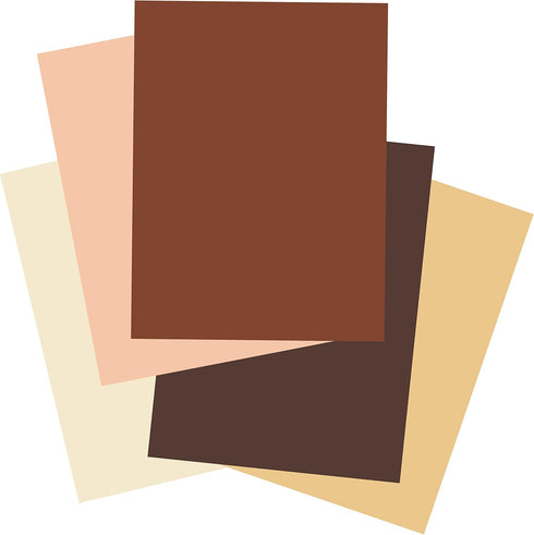 Tru-Ray Shades of Me Construction Paper, 5 Assorted Skin Tone Colors, 9" x 12", 50 Sheets...