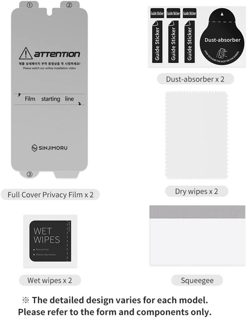 Sinjimoru iPhone 15 Series Self-Healing Privacy Screen Protector, Anti-Spy Cell Phone Privacy Screen TPU Film for iPhone 15/15 Pro. Full Cover Pri...