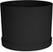 Bloem Mathers Round Planter with Saucer Tray: 6" - Black - Modern Design, Durable Plastic Pot, Removable Saucer, for Indoor & Outdoor Use, Gardeni...