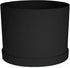 Bloem Mathers Round Planter with Saucer Tray: 6" - Black - Modern Design, Durable Plastic Pot, Removable Saucer, for Indoor & Outdoor Use, Gardeni...