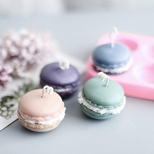 6-Cavity 3D Macaron Hamburger Silicone Mold for Fondant, Cake/Cupcake Decorating, Baking, Gum Paste, Chocolate, Candy, Polymer clay, Mini Soap, Ba...