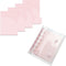 NatSumeBasics Pink A7 Binder 4 Divider Pockets Binder Inserts Set Clear Snap Binder with A7 Cash Envelops, 6 Rings Budget Binder Pockets Kit for P...
