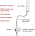 Fdit 30LED 2W Sewing Machine Light Working Lamp with Magnetic Base Switch Daylight LED Clamp Light Desk Lamp Multifunctional Flexible Lamp(US-Plug...