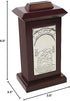 Wood and Silver Plated Jerusalem Tzedakah Box...
