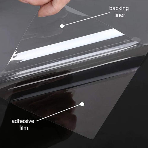 Clear Window Security Film Adhesive Anti Shatter Safety Window Glass Protection Sticker Heat Control Anti UV for Home and Office 2Mil, 24inch x 8....