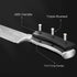 7" Santoku Knife, Razor Sharp Kitchen Cutting Chopping Chef Knife, Professional High Carbon German Steel Cooking Knife for Meat, Vegetables, and F...