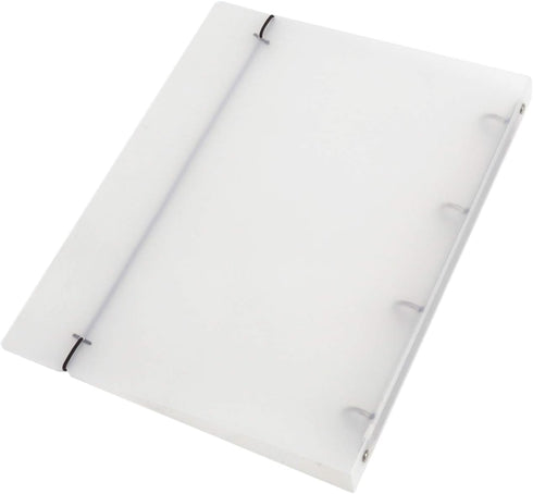 Clear A4 Loose Leaf Binder Cover Protector Blank 4-Holes Round Ring File Folder Binder Organizer Hardcover Binder Planner for Notebook Diary Journ...