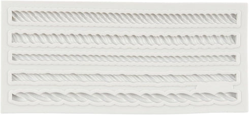 Hemp Rope Fondant Molds Rope Cake Decorating Silicone Molds For Cake Border Decoration Cupcake Topper Chocolate Candy Sugar Craft Polymer Clay Gum...