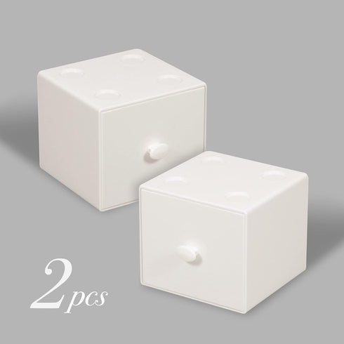 PTSGCAI 2Pack Small Desk Organizer, Cute Stackable Organizer Drawers, Desktop Drawer for Craft Storage, Stacking Desktop Organizer for Office and ...