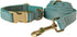 Dog Collar and Leash Set?Soft & Comfy Velvet Dog Collar and Leash with Heavy Duty Metal Buckle and D-Ring Adjustable Collars for Small Medium Larg...