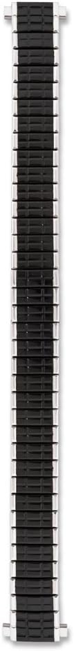 Speidel Women’s Stainless Steel Stretch Watch Band, Black-Silver Replacement Strap,10-13mm, Straight Adjustable End...