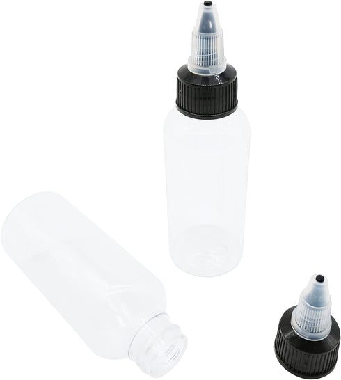 PET Plastic Extruded Liquid Bottle,squeeze bottle,dropper,dispensing bottle,10 Pcs 1 oz Bottles,wash Bottle,drip Bottle,Tattoo Ink,Watercolor Pigm...