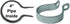 4" Brace Band for Chain Link Fence - Use for 4" Outside Diameter Post/Pipe - Galvanized Chain Link Brace Band - 3 Pack...