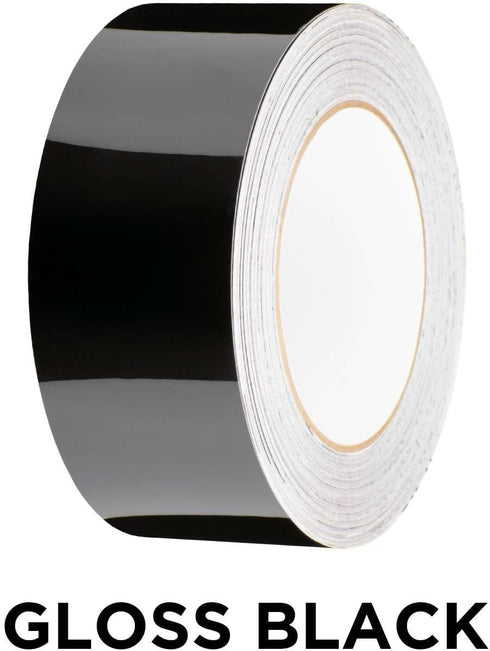 2 in x 25 FT Gloss Black Vinyl Wrap Kit Sticker Decal for Black Out Chrome Remove Window Trim Door Trim Self-Adhesive Air Release Waterproof and S...
