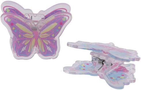 Acrylic Double-Sided Paper Clip, Cute Love Heart Butterfly Binder Clips, Office Accessory to Hold Photo, Bills and Notes(6pcs-Buttefly)...
