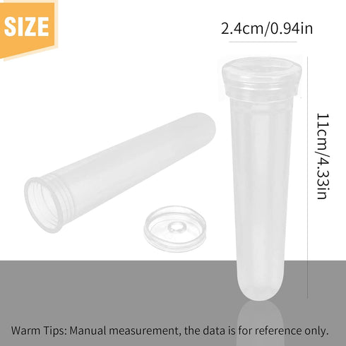 Floral Water Tube, 25 Pcs Clear Flower Water Tubes with Caps 21 Slot Rack Kit for Fresh Flower Arrangement Plant Cuttings...