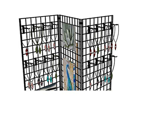NAHANCO Metal GWH8B 8" Black Gridwall Peg Hooks (Pack of 12)...
