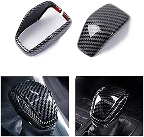 Peopop for Toyota Carbon Fiber ABS Gear Shift Knob Cover Trim Fit for Toyota RAV4 2019 2020 2021Toyota Highlander 2020 2021...