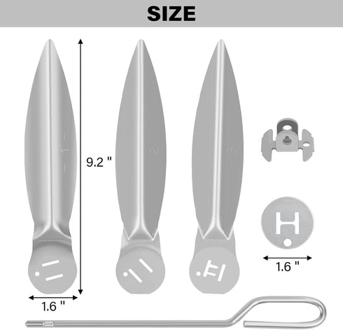 "GARNETIN 22.5-Inch One-Touch Cleaning System Kit - 7444 Replacement Parts for Weber Charcoal Grills. Silver Grill Accessories for Weber Kettle Gr...
