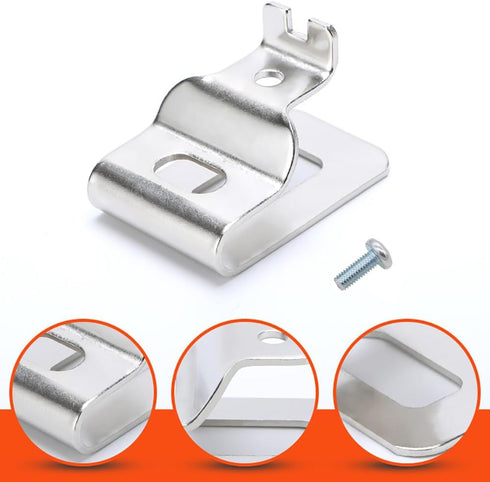 10PCS Replacement Belt Clip Hook Stainless Steel Drill Tool Clips Hook Kit with Screws for Dewalt N268241 Fit for 20V Power Tools DCD980 DCD985 DC...