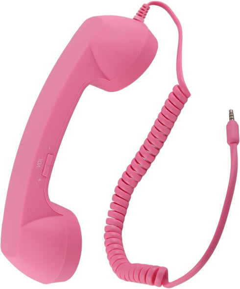 Telephone Handset for Cellphone, Retro Phone Handset with 3.5mm Jack Mobile Phone Receiver Old Telephone Headset Handheld Receiver for Cell Phone(...