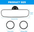 9.8'' Car Rear View Mirror with Suction Cup, Anti Glare Adjustable Auto Interior Rearview Mirror, HD Thickened Vehicle Inside Mirror Kit Universal...