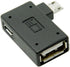 chenyang Micro USB OTG Power Adapter 2 in 1 Micro USB Male to USB 2.0 Female 90 Degree Right Angled Connector Adapter...