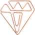 100Pcs Paper Clips, Rose Gold Paper Clips Cute Diamond Shaped Multifunctional Metal Small Planner Clips for Students Office Supplier Stationery...