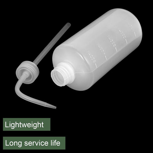 YOKIVE 1 Pcs Squeeze Wash Bottle, Lab Container with Bent Tip | Liquid Storing, Great for Laboratory, Gardening, Experiment Use (Translucent, 500M...