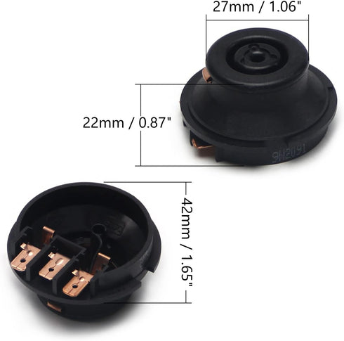 Fielect 1pc Electric Kettle base Coupler Connector, Temperature Control Tip Top Base Socket Black 220V...