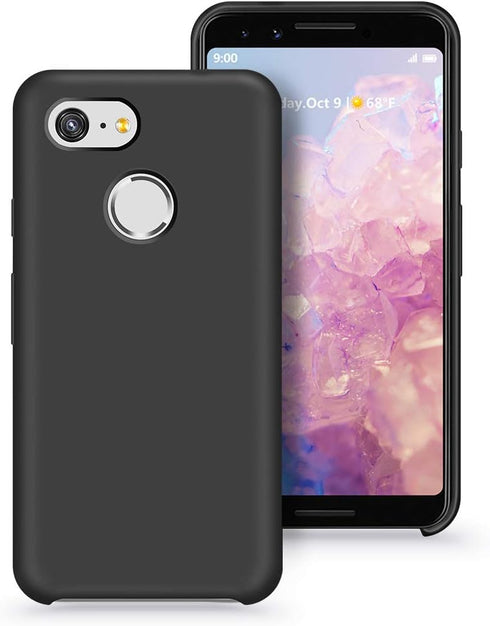 ABITKU Pixel 3 Case, Pixel 3 Phone Case, Thicken Silicone Gel Rubber Case Soft Microfiber Cloth Lining Cushion Compatible for Google Pixel 3 (Blac...