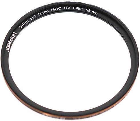 58mm UV Filter, S-Pro HD Nano MRC Camera Ultraviolet Protection Filter, Multicoated, B270, Ultra-Slim, Lens Cloth Kit...
