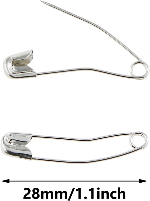 100PCS Sewing Craft Supply Metal Curved Safety Pin for Quilting and Knitting Banana Pin 28MM for Quilting Sewing Knitting and Jewellery Making...