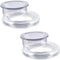 AIEX 2 Inch 2 Set Patio Table Umbrella Hole Ring and Cap Set Silicone Transparent Including 2 Rings and 2 Stoppers...