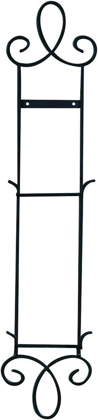 TRIPAR Augusta Narrow Vertical Plate Rack, Black Display (2 Tiers) - Lightweight & Durable - Contains 2 Non-Adjustable Brackets - Elegantly Displa...