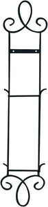 TRIPAR Augusta Narrow Vertical Plate Rack, Black Display (2 Tiers) - Lightweight & Durable - Contains 2 Non-Adjustable Brackets - Elegantly Displa...