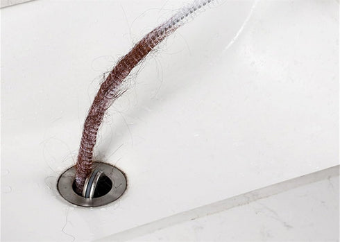 3Pcs 27.9” long Sink Drain Overflow Cleaning Brush, Household Sewer Hair Catcher ?Green?...