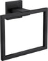 Hand Towel Holder for Bathroom Wall Mount Matte Black Square Hand Towel Rings for Bathroom Hardware Accessories Kitchen Toilet SUS 304 Stainless S...