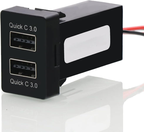 QC3.0 Dual USB Power Socket, Quick Charge Car Charger USB Adapter for Smart Phone PDA iPad iPhone Android GPS Use for Toyota...