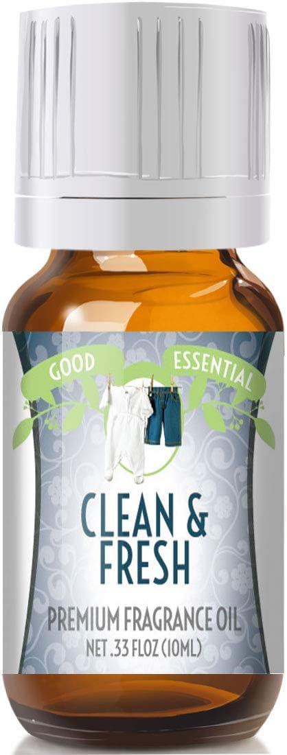 Good Essential 10 ml Oils - Clean & Fresh Fragrance Oil - Home Essentials - Add to Air Fresheners for Home or Fresh Cotton Linen Spray - .33 fl oz...
