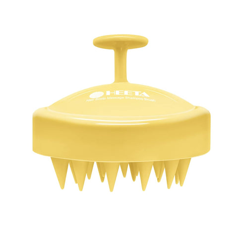 HEETA Scalp Massager with Soft Silicone Bristles - Promotes Hair Growth, Exfoliates Scalp, Removes Dandruff, and Enhances Shampoo Cleansing, Yello...