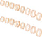 UNICRAFTALE 16pcs Rose Gold Blank Core Ring 8 Sizes Stainless Steel Finger Ring for Inlay Round Grooved Empty Ring Blanks with Velvet Pouches for ...